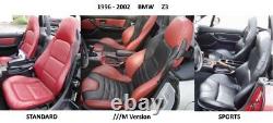 1996-2002 BMW Z3 Replacement Leather Seat Covers Maroon/Burgundy