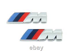 2 x Genuine New BMW M WING BADGE Fender Logo For 1 2 3 4 5 X5 Series 51148058881