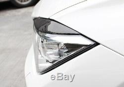 2x Genuine Carbon Fibre Headlight Brow Cover Eyelid Eyebrow 2012+ BMW F30 Saloon