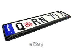 2x Real Carbon Fibre Licence Number Plate Surround Holder Frame BMW M Motorsport