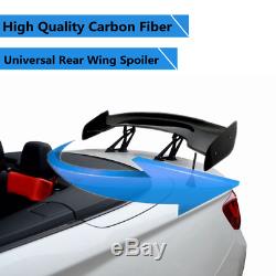 57'' Universal 3D 3DI GT Real Carbon Fiber Car Trunk Rear Racing Spoiler Wing UK