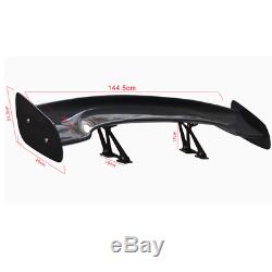 57'' Universal 3D 3DI GT Real Carbon Fiber Car Trunk Rear Racing Spoiler Wing UK