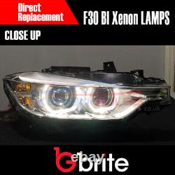 Aftermarket BMW F30 Bi Xenon Headlamps same as oem Genuine angel eyes LED