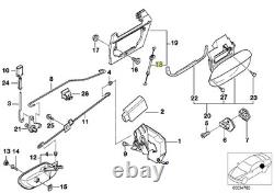 BMW E38 Rear Door Lock Handle Operating Cable 8165204 51228165204 New Genuine