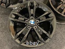 BMW E84 E87 E90 E91 E92 NEW Genuine Alloy Wheels Black Star Spoke Style 319 R17
