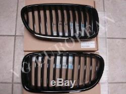 BMW F10 Genuine Front Black Kidney Grilles 528i 535i 550i Grille SET NEW 2011-up