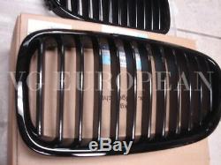 BMW F10 Genuine Front Black Kidney Grilles 528i 535i 550i Grille SET NEW 2011-up