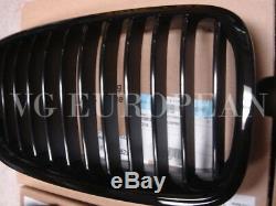 BMW F10 Genuine Front Black Kidney Grilles 528i 535i 550i Grille SET NEW 2011-up