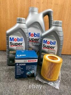 BMW F82 M4 Engine Oil And Filter Service Kit Mobil 5W40 7L Genuine Bosch OE