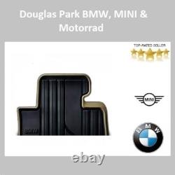 BMW Genuine All-Weather Front Mats(Black/beige) 3 Series F30 F31 F34 M3-F80