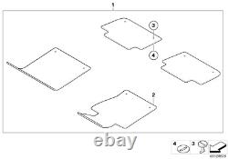 BMW Genuine Floor Mats Set Anthracite E46 3 Series Convertible 51477007316