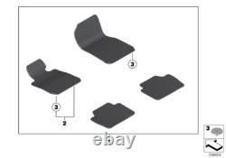 BMW Genuine Floor Mats Set Velours Anthracite Fits F30 F30 LCI F31 51477332088