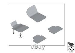 BMW Genuine Floor Mats Set Velours Oyster Fits F06 F06 LCI 51477289605