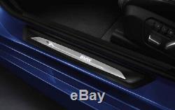 BMW Genuine LED Illuminated Front Door Sill Cover Strips Protectors 51472408857