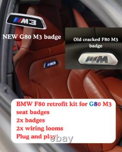BMW Genuine M3 G80 G81 Seat Badge Illuminated Emblem 52108745043 retrofit F80