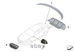BMW Genuine M Performance Front Right Ornamental Grille Gloss Black 51712287954