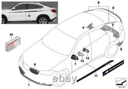 BMW Genuine M Performance Rear Right OS Left Fins High Gloss Black 51192357167