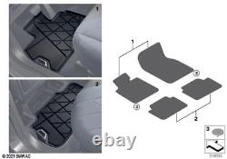 BMW Genuine Rear Floor Mats All Weather Black Interior Fits I20 51475A20D39