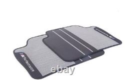 BMW M Performance Rubber Floor Mats Rear Set F30 F31 F80 F36 Genuine 2409932