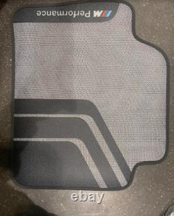 BMW M Performance Rubber Floor Mats Rear Set F30 F31 F80 F36 Genuine 2409932