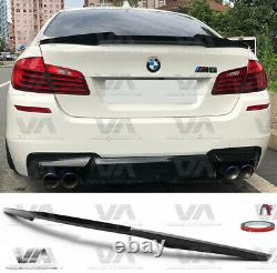 Bmw 5 Series F10 M5 M4 Style Real Carbon Fiber Boot Trunk Lip Spoiler