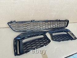 Bmw 5 Series G30 G31 M Sport Lower Bumper Grilles Left + Right + Centre 2017-19