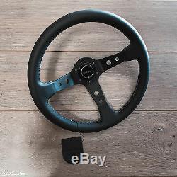 Bmw E36 E36m3 Tourismo 350 Steering Wheel Genuine Leather Tri-color 350mm