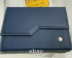 Bmw Genuine Alpina Blue Lavalina Leather Logbook Handbook Wallet Case 7600277