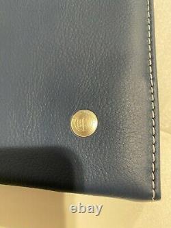 Bmw Genuine Alpina Blue Lavalina Leather Logbook Handbook Wallet Case 7600277