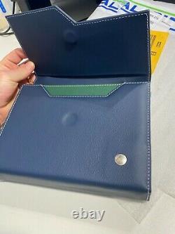 Bmw Genuine Alpina Blue Lavalina Leather Logbook Handbook Wallet Case 7600277