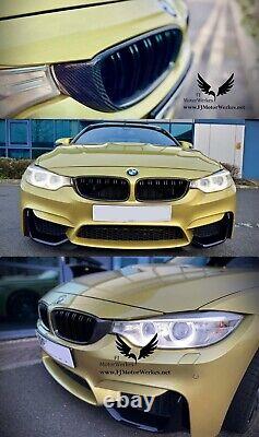 Bmw M4 Genuine Real Carbon Fibre Kidney Grilles With Badge Grill Emblem F82 F83