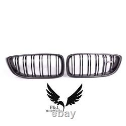 Bmw M4 Genuine Real Carbon Fibre Kidney Grilles With Badge Grill Emblem F82 F83