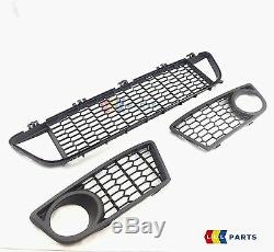 Bmw New Genuine 1 F20 F21 12-15 Front M Sport Bumper Lower Grill Set Of Three