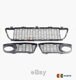 Bmw New Genuine 1 F20 F21 12-15 Front M Sport Bumper Lower Grill Set Of Three