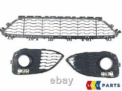 Bmw New Genuine 1 F20 F21 15-16 Front M Sport Bumper Lower Grill Set Of Three