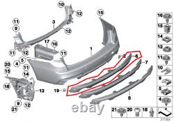 Bmw New Genuine 5 Gran Turismo M F07 LCI Rear Lower Bumper Black Trim Cover