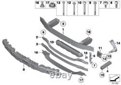 Bmw New Genuine 5 Series F10 F11 10-16 Bumper Impact Absorber On A Crash Bar