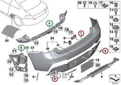 Bmw New Genuine F20 F21 14-17 M Sport Bumper Diffuser With Double Muffler Hole