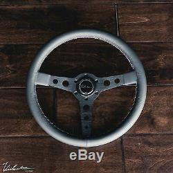 Bmw Viilante Corsa 350 Steering Wheel Genuine Leather Tri-color Stitch E36 M3