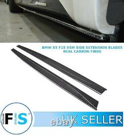 Bmw X5 F15 X5m Side Skirt Extension Blades Real Carbon Fibre 2014+