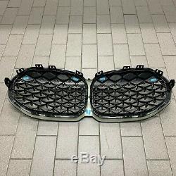 Brand New Genuine BMW F40 Diamond Pattern Shadowline Kidney Grilles 51138080490