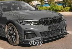 For 19-21 BMW G20 M-Sport M340i Real Carbon Fiber Front Bumper Spoiler Lip 3PC