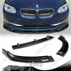 For 2011-2013 BMW 3-Series 2DR E92 E93 Real Carbon Fiber Front Bumper Body Lip