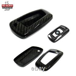 Genuine 3D Carbon Fibre Keyless Smart Key Case Cover BMW 1 2 3 4 5 6 7 Series X4