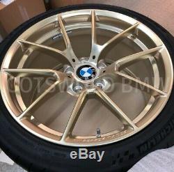 Genuine BMW F87 M2 763M M Performance Forged Gold Wheels with Tyres 36112459536