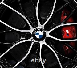Genuine BMW Set of 4 Floating Level Alloy Wheel Centre Caps 56mm 36122455268