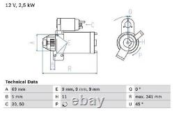 Genuine BOSCH Starter Motor for BMW 435d GC xDrive N57D30T1 3.0 (7/14-Present)