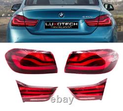 Genuine Bmw 4 Series F32 F33 F36 F83 LCI Led Rear Tail Lights Blackline Retrofit