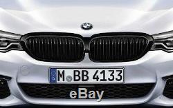 Genuine Bmw M Performance G30 G31 Front Black High Gloss Kidney Grilles 5 Series