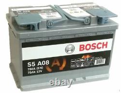 Genuine Bosch AGM Car Battery 0092S5A080 S5A08 Type 096 70Ah 760CCA Quality